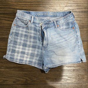 american eagle high rise mom shorts